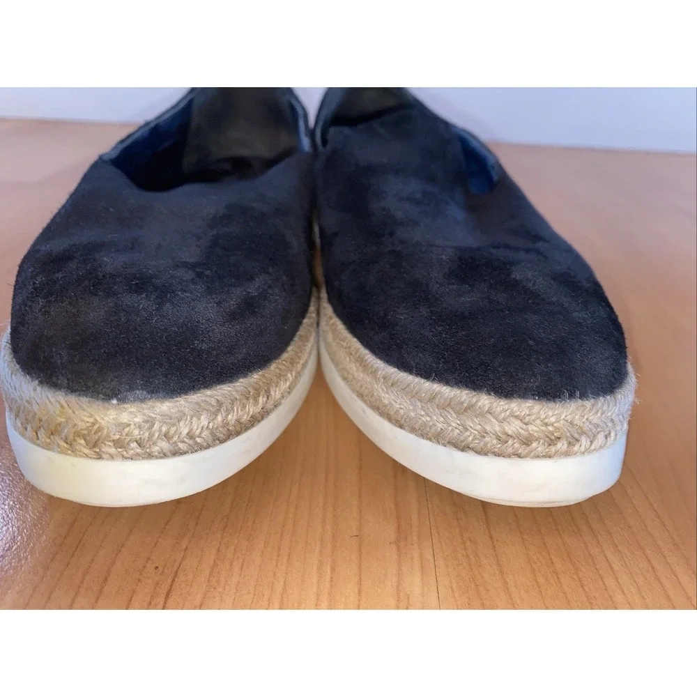 Vince DILLON Black Suede Espadrille Slip Ons Flats Size US 7.5‎ / EUR 37.5